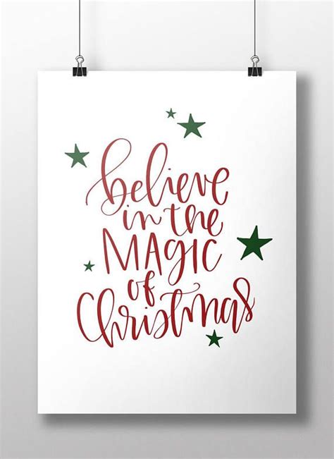 Believe In The Magic Of Christmaschristmas Quote Decorchristmas Wall