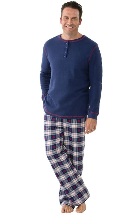 Snowfall Plaid Mens Pajamas In Mens Flannel Pajamas Pajamas For Men Pajamagram