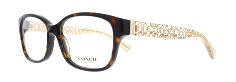 coach eyeglasses hc 6049 5152 dark tortoise crystal brown 54mm