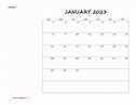 Blank Calendar 2023 Printable - Customize and Print