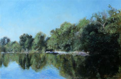 Tree Reflection Art Lake Landscape Canvas Art Original Oil Painting