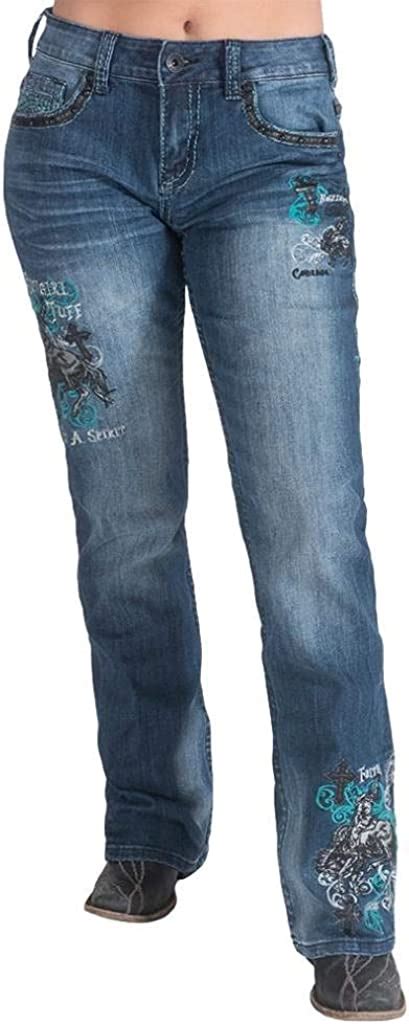 Cowgirl Tuff Western Jeans Womens Unbelievable Turq Spirit Med Jutqsp At Amazon Womens Jeans Store