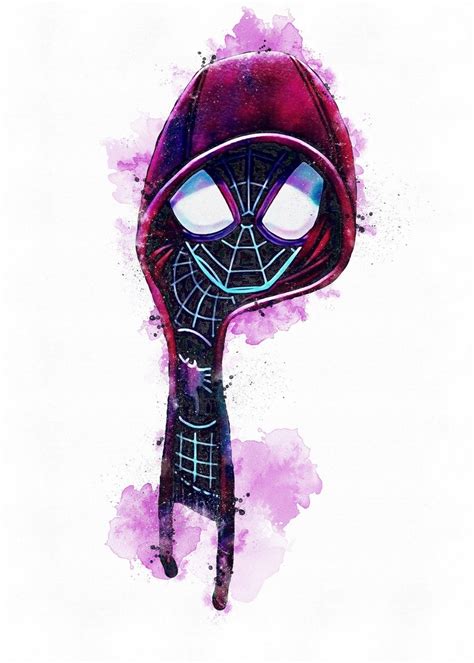 Spiderman Spiderman Digital Miles Morales Marvel Poster Etsy In 2021