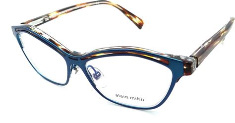 alain mikli rx eyeglasses frames a03071 001 54 15 140 turquoise havana italy