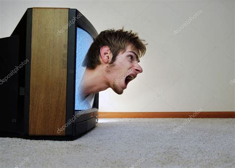 Trapped Inside Of The Tv Stock Photo By ©vlue 4624797
