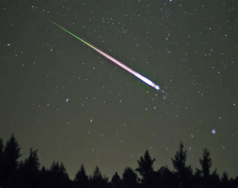 A fiery streak in the sky produced by a meteoroid passing through the earth's. An Alien Meteor May Have Burned Up in the Atmosphere in ...