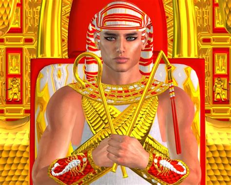 Egyptian Pharaoh Ramses Close Up Seated On Throne A Modern Digital