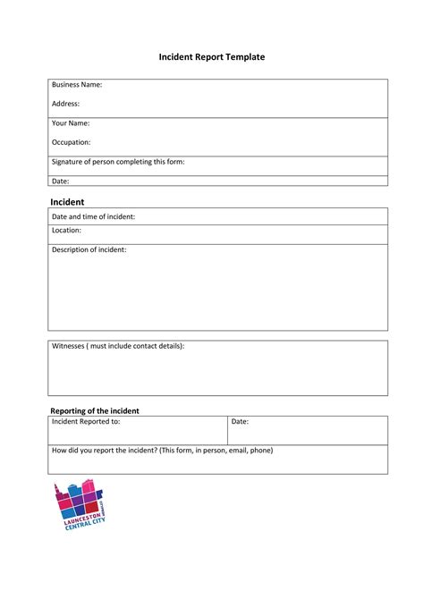 Printable Incident Report Form Printable Forms Free Online