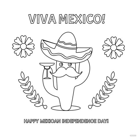 Free Mexican Independence Day Drawing Image Download In Illustrator