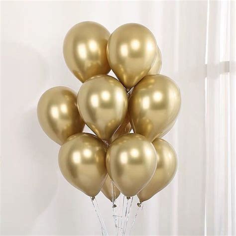 5 Gold Chrome Balloons Party Balloons Metallic Gold Etsy Canada