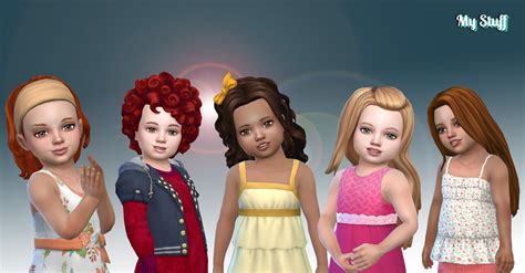 Mystufforigin Toddlers Hair Pack 18 Retextured Sims 4 Hairs