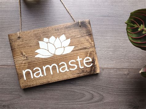 Namaste Sign Yoga Sign Yoga Decor Yoga Studio Decor New Yoga Studio
