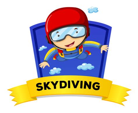 Sky Diving Cartoon Illustration Vector Free Download