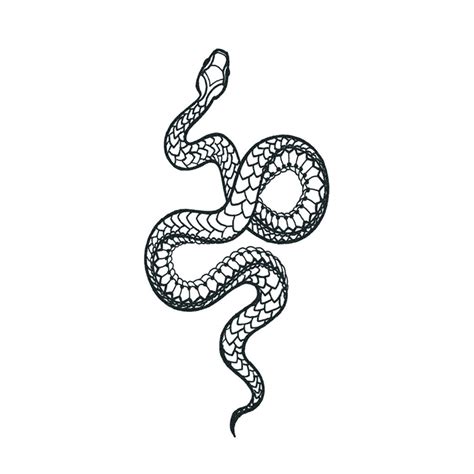 Large Snake Tattoo Snake Temporary Tattoo Blackwork Snake Etsy