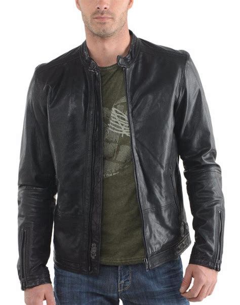 genuine leather jacket for men hollywood style black leather