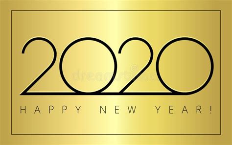 2020 Neues Jahr Einfache Zeichen Vektor Abbildung Illustration Von