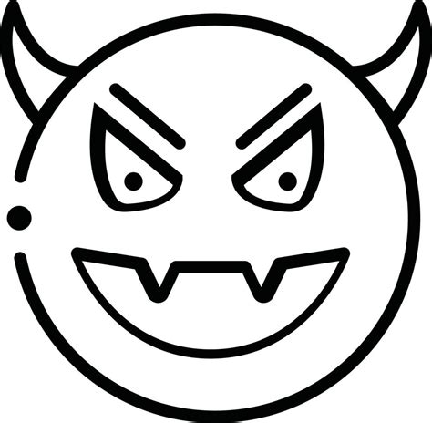 Evil Face Emojicon 18984219 Vector Art At Vecteezy