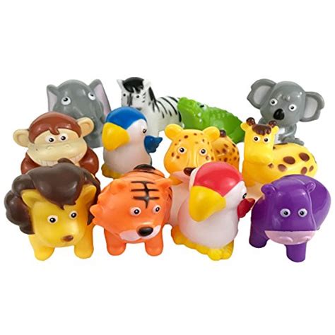 Boley Bucket Of Zoo Animals 12 Piece Jungle Animal Toys Features