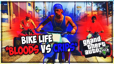 Gta 5 Bike Life Bloods Vs Crips Part 1 Gang Initiation 🔴🔵 Gta 5