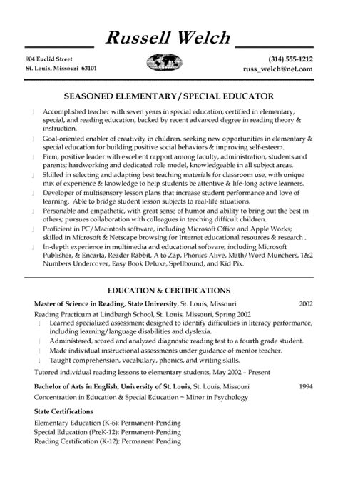 It's understood that writing a teacher resume is a tedious job. Special Education Teaching Resume | Teaching resume ...