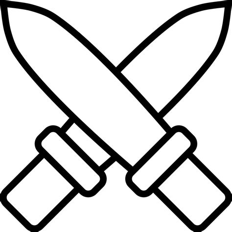 Battlefight Icon With Two Swords Svg Vector