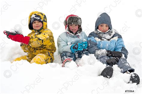 Young Kids Playing In The Snow Stock Photo 70364 Crushpixel