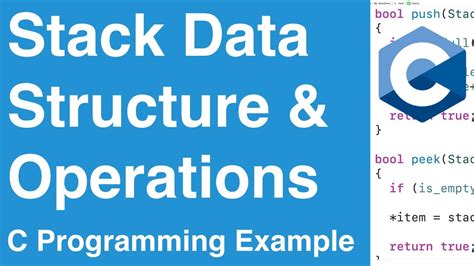 Stack Data Structure And Operations C Programming Example Youtube