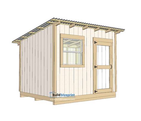 8x10 Lean To Shed Plans Build Blueprint