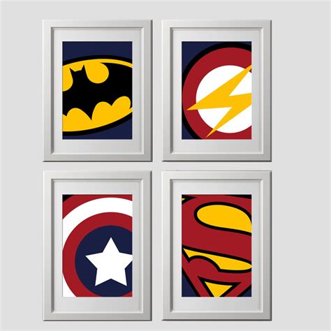 Superhero Wall Art Prints Super Hero Wall Art Prints High