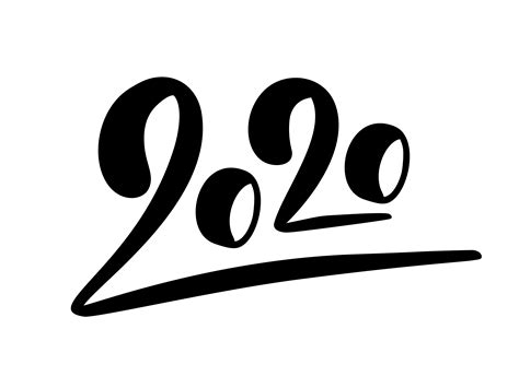 Download Happy New Year Hand drawn vector lettering text 2020 ...