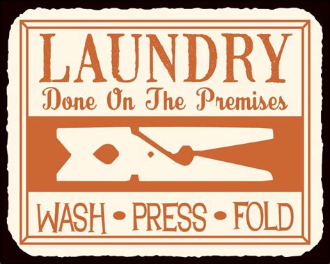 Laundry Done On Premises Wash Dry Fold Vintage Metal Art Laundry Room