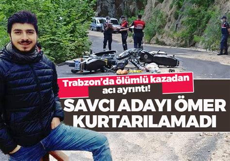 Motosikletler kafa kafaya çarpıştı 1 ölü TRABZON HABER SAYFASI