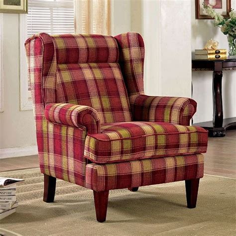 Nevah Red Accent Chair Cm Ac6180rd Wingback Chair Fabric Accent
