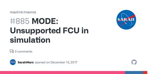 MODE Unsupported FCU In Simulation Issue 885 Mavlink Mavros GitHub