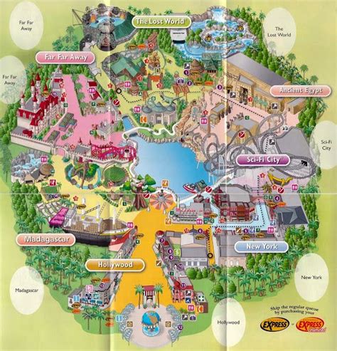 Easter At Universal Studios Singapore 2014 Theme Park Map