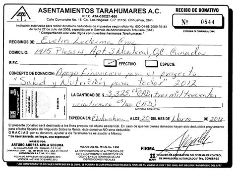 Recoger Proporcional Boquilla Recibo De Donativo Cayó Masa Pase A Ver