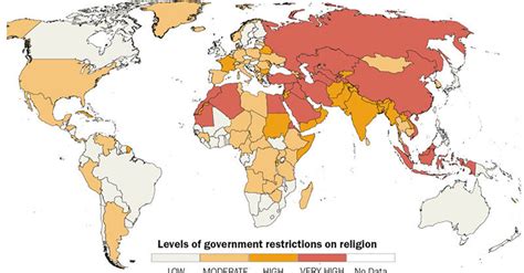 This Map Of The State Of Religious Freedom Around The World Is Chilling