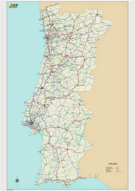 Mapa Rodoviário De Portugal Mapa