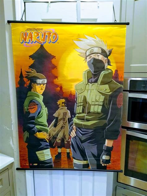 Naruto Kakashi Iruka Anime Characters On Wall Scroll Hanging Poster