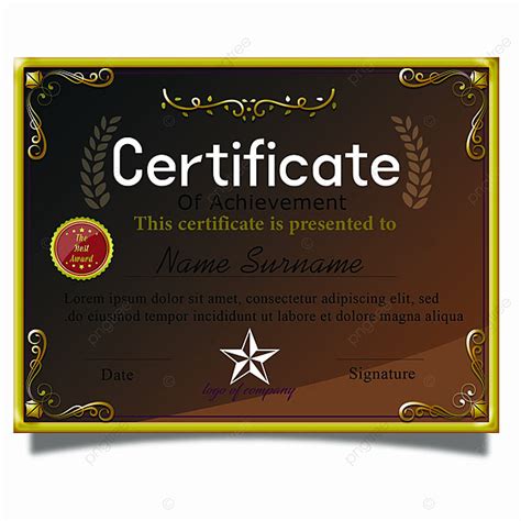 Elegance Certificate Template Psd With Royal Border And Frame Template