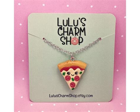 Kawaii Pepperoni Pizza With Peppers Charm Polymer Clay Charm Etsy