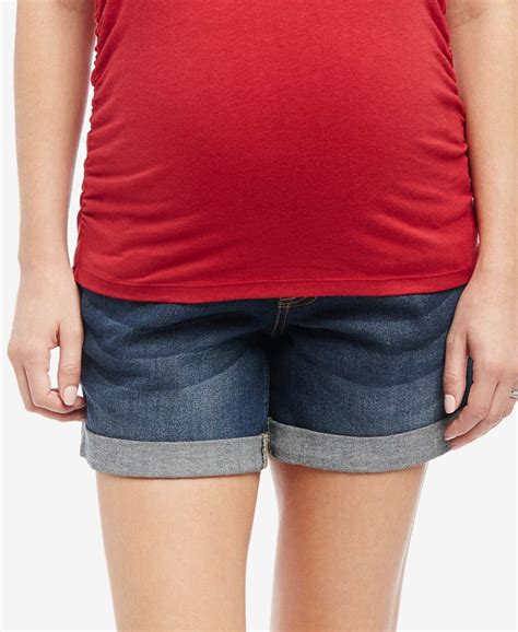 Motherhood Maternity Cuffed Denim Shorts Macys