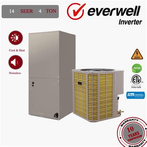 Everwell 46000 Btu 14 Seer 220v Ducted Central Split Air Conditioner