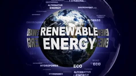 Renewable Energy Text Animation And Earth Rendering Animation