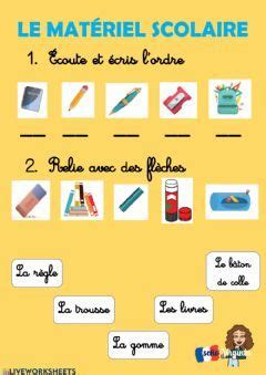 Matériel scolaire Language: French Grade/level: Primaria School subject ...