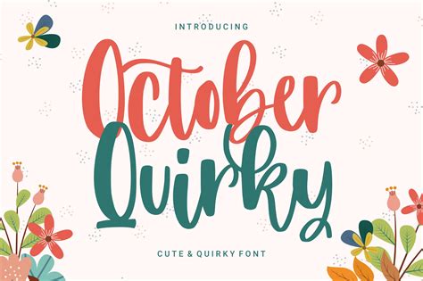 October Quirky Font By Goodjavastudio · Creative Fabrica
