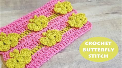 How To Crochet A Butterfly Stitch Crochet With Samra Youtube