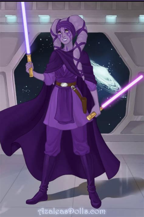 Violet The Purple Alien Girl As A Star Jedi Warrior In Star Wars Style