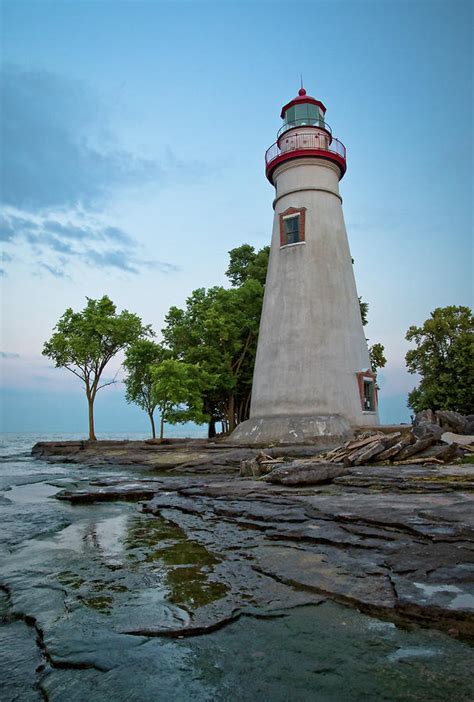 Marblehead Lighthouse Ohio At Blue Hour Photograph By Ina Kratzsch