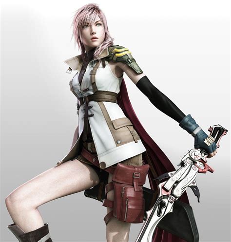 Lightning Posing Characters Art Final Fantasy Xiii